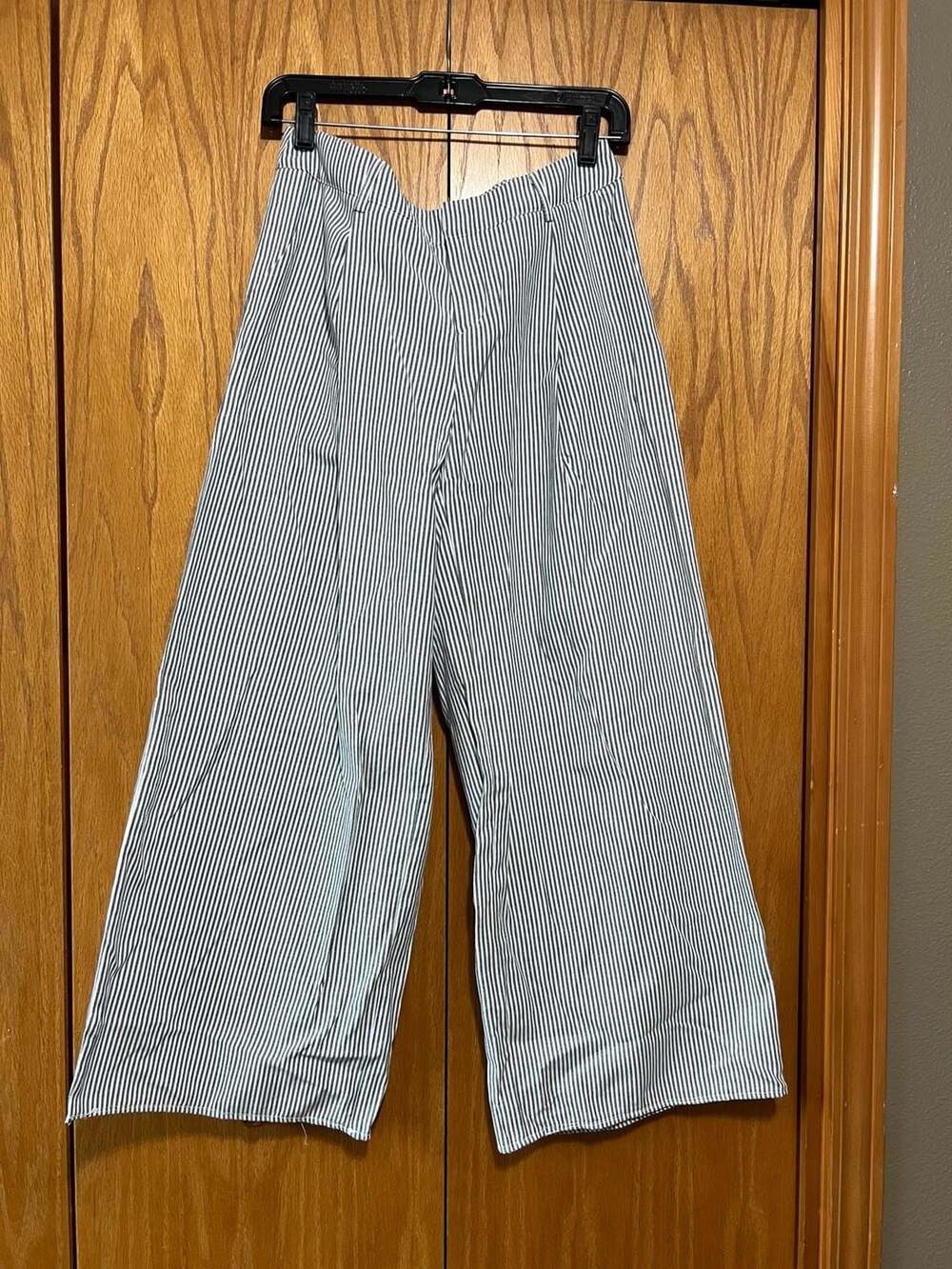SHEIN High-Waisted Striped Wide-Leg Casual Trousers